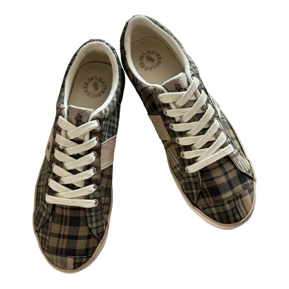 Polo Ralph Lauren Men's Plaid Canvas Sneakers Size 8D - Picture 8 of 12